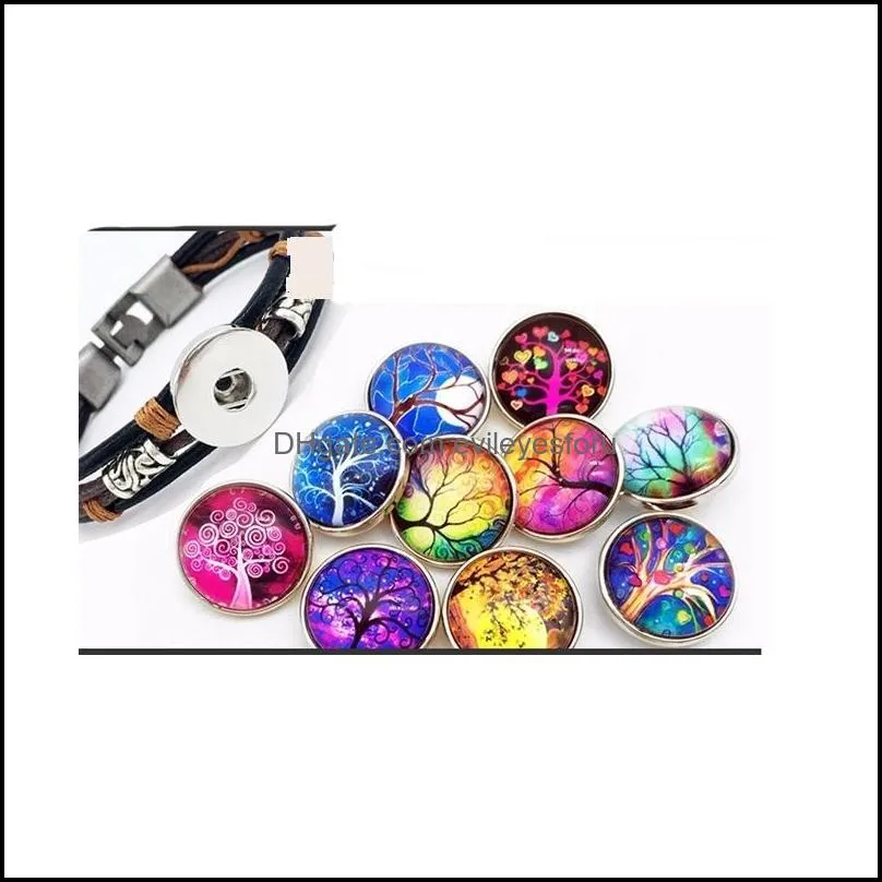 mixed glass holiday christmas dog for diy 18mm button snap bracelet necklace jewelry