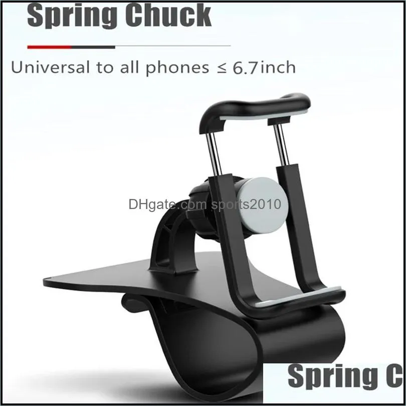 Universal Dashboard Car Phone Holder Easy Clip Mount Stand GPS Display Bracket Holder Support For iPhone 8 X Samsung XiaoMi