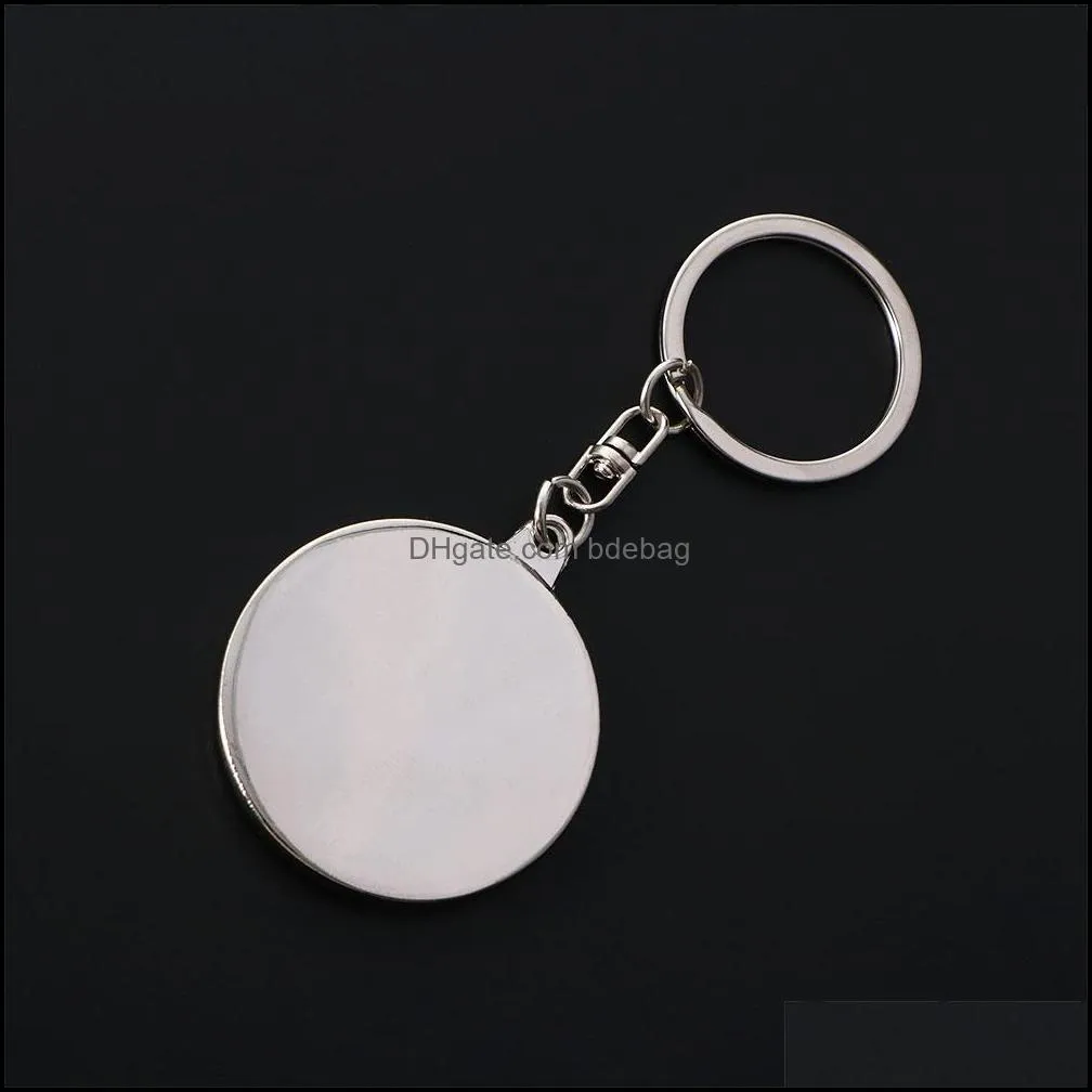 Mini 50 Years Perpetual Calendar Unisex Key Chain Unique Metal Car Key Holder Ring