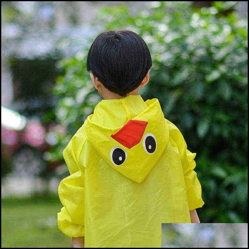 Waterproof 1PCS Kids Raincoat Children Raincoat Rainwear Windproof Rainsuit Cartoon Animal Style Student Poncho