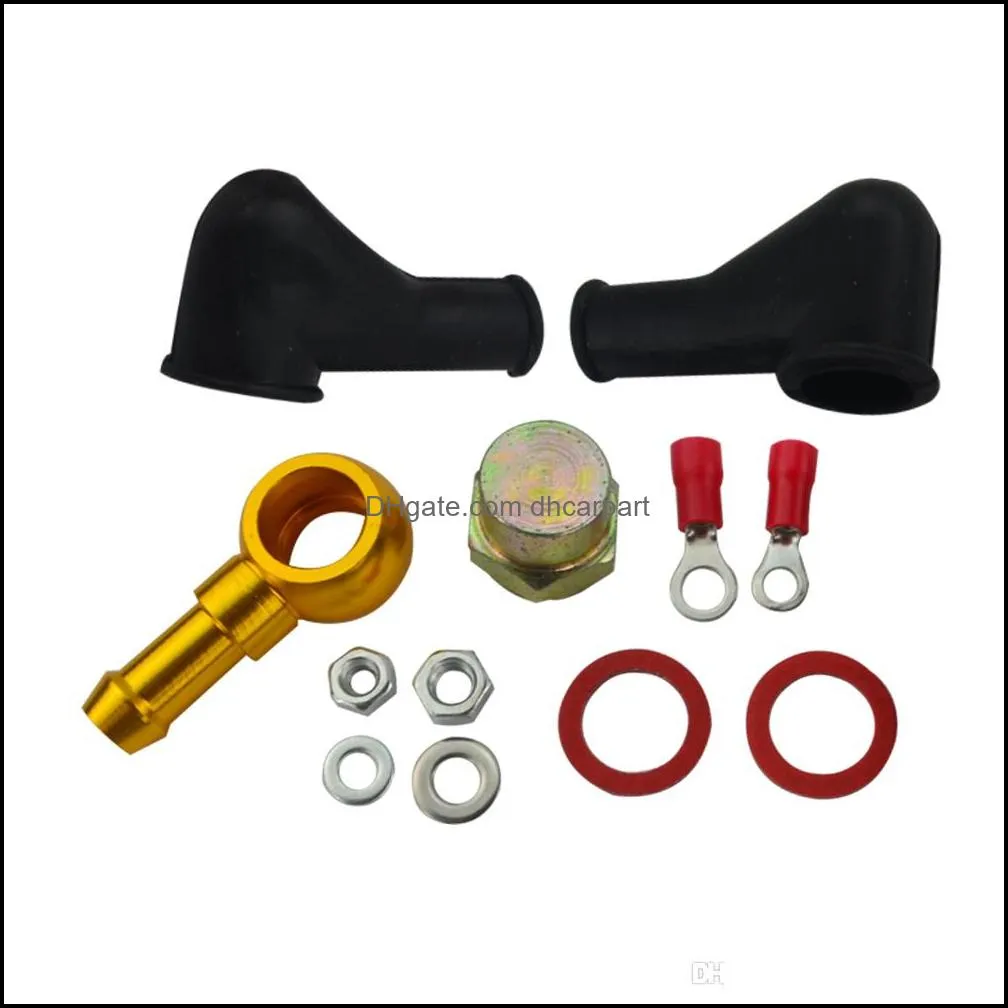 PQY RACING - 044 FUEL PUMP BANJO FITTING KIT HOSE ADAPTOR UNION 8MM OUTLET TAIL PQY-FK046