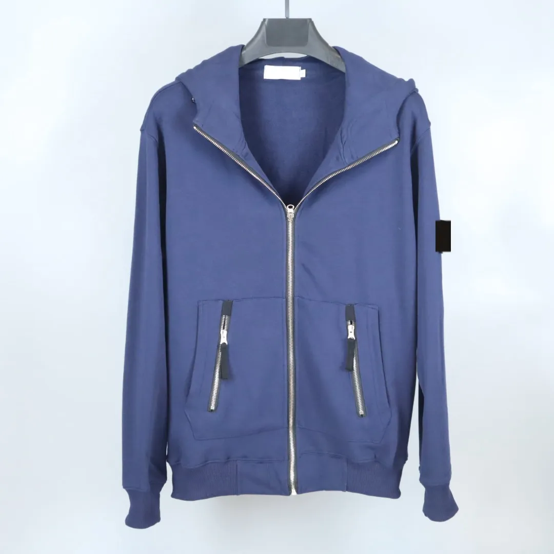topstoney brand hoodies Stone metal cardigan zip Pockets Embroidered narrow brim and oval back Island hoodie Size M-2XL 06