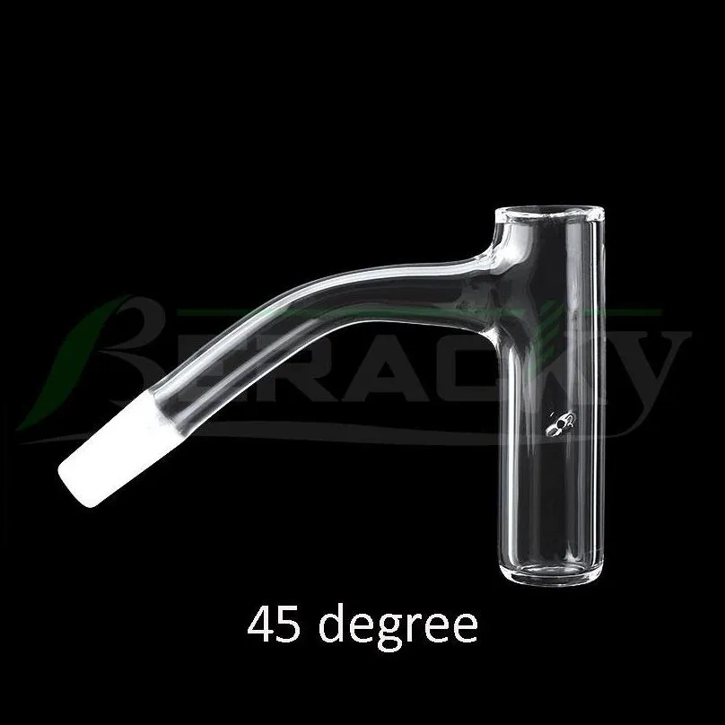 Beracky Full Weld Beveled Edge Smoking Quartz Finger Banger With Spinning Hole 2mm Wall 10mm 14mm 18mm Seamless Welded Auto Spinner Nail For GLass Water Bongs Dab
