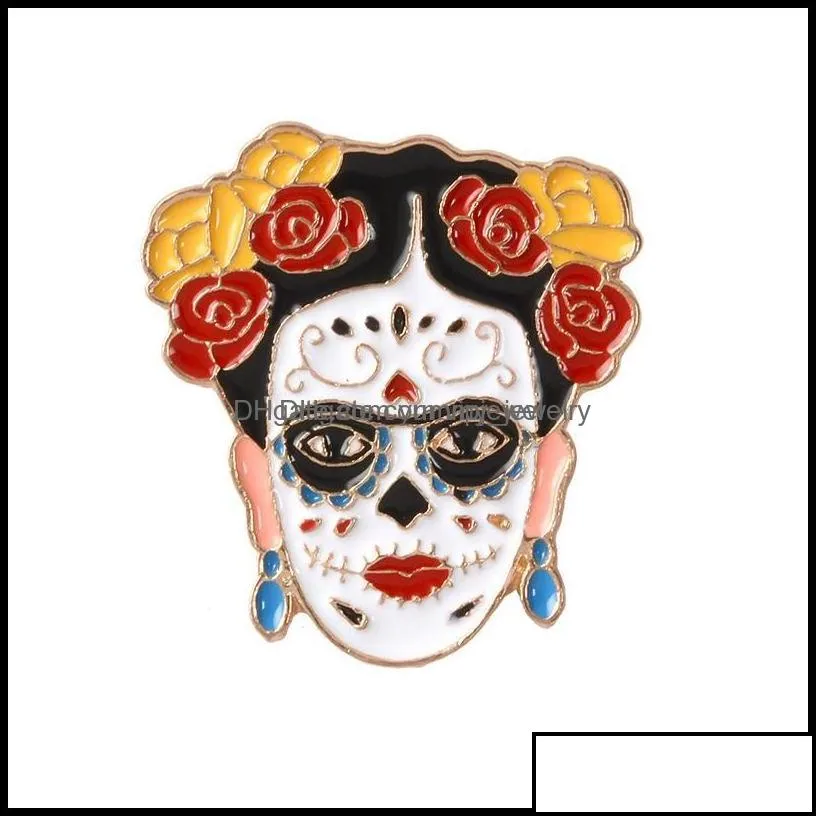 pins brooches jewelry painter mexican artist enamel pins for women metal decoration brooch bag button lapel pin men broach gift drop