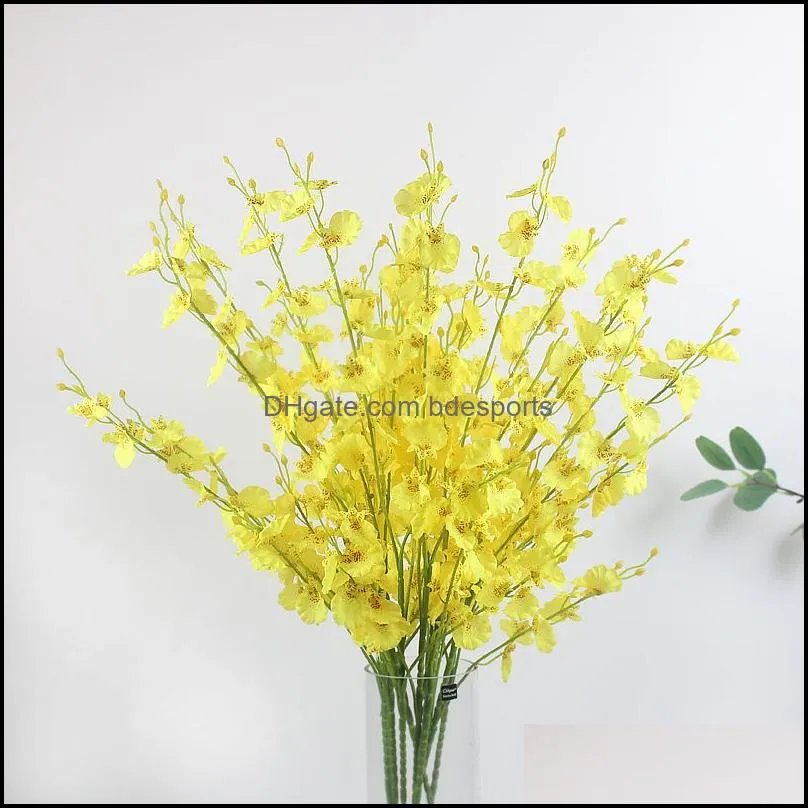 5 Fork Dancing Orchid Home Wedding Hotel Decoration 37 Inch Phalaenopsis Bouquet Ornament Wholesale