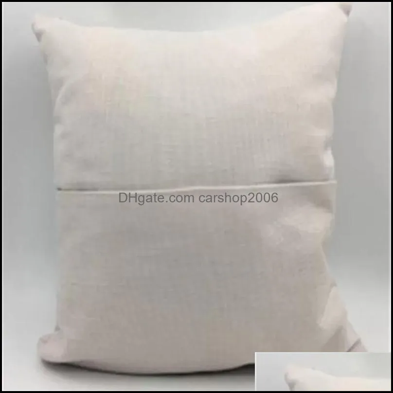 Sublimation Pillowcase Blank Pocket Pillow Cushion Heat Transfer Printing Covers Linen Wholesale