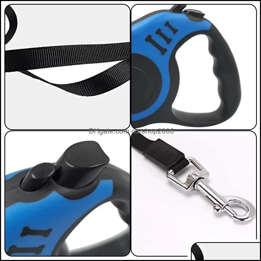 Retractable Dog Leashes Automatic Nylon Puppy Cat Traction Rope Belt Pets Walking Leashes for Small Medium Dogs