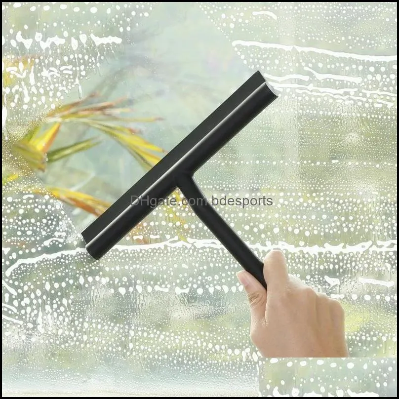 Shower Squeegee Window Glass Wiper Silicone Scraper Cleaner Long Holdle Bathroom Mirror Wiper Cleaning