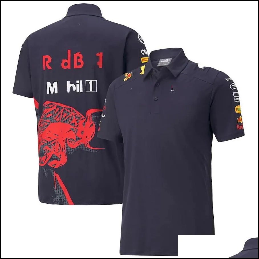 F1 Racing Polo Shirts Formula One Team Tshirt Official Teamer Driver T-Shirt New Summer Motorsport racing Red Short Sleeve Breathable Leisure