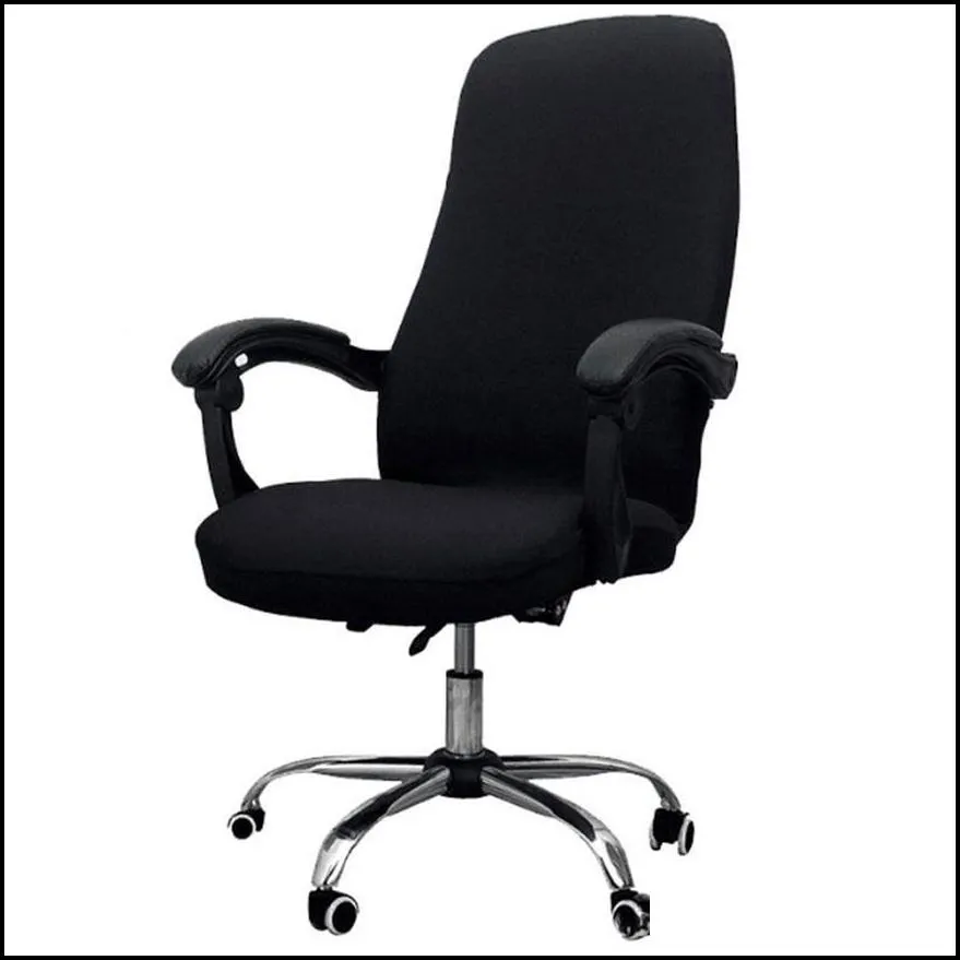 Office Chair Cover Elastic Siamese Swivel Computer Armchair Protective CoverBlack Covers179Y