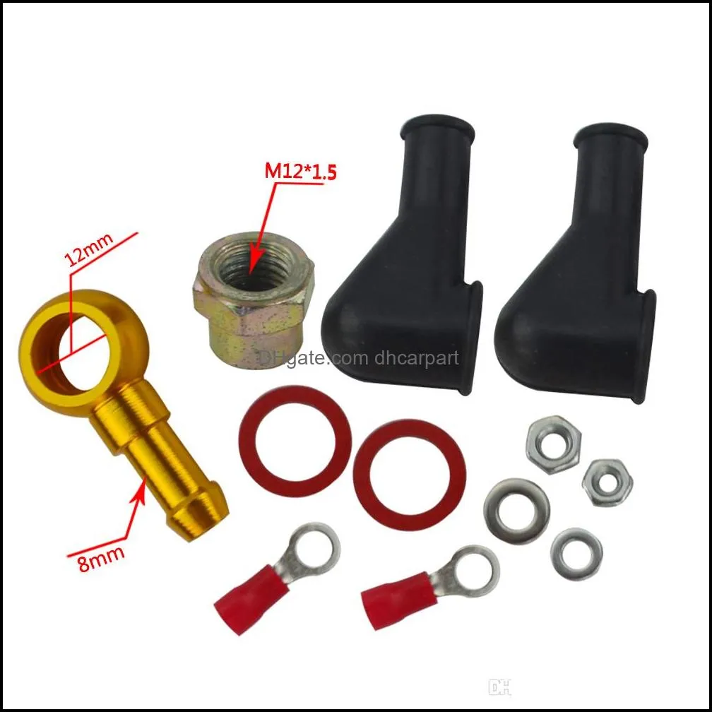 PQY RACING - 044 FUEL PUMP BANJO FITTING KIT HOSE ADAPTOR UNION 8MM OUTLET TAIL PQY-FK046