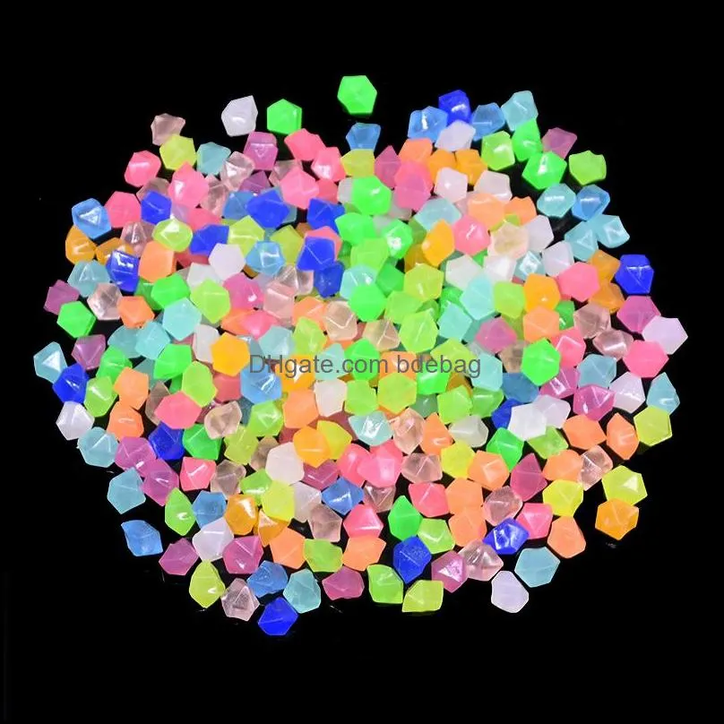 Ornaments & Figurines 300pcs 14mm Luminous Stone Home Garden/Aquarium Decor