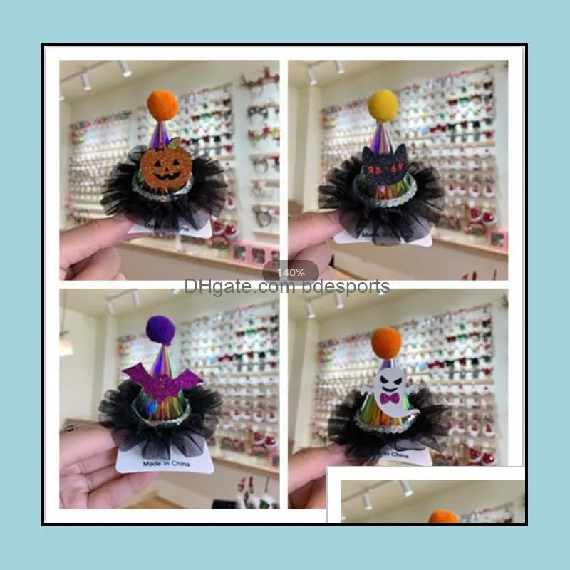 New Halloween hairpin flash with lamp cap funny dress up headwear spot wholesale