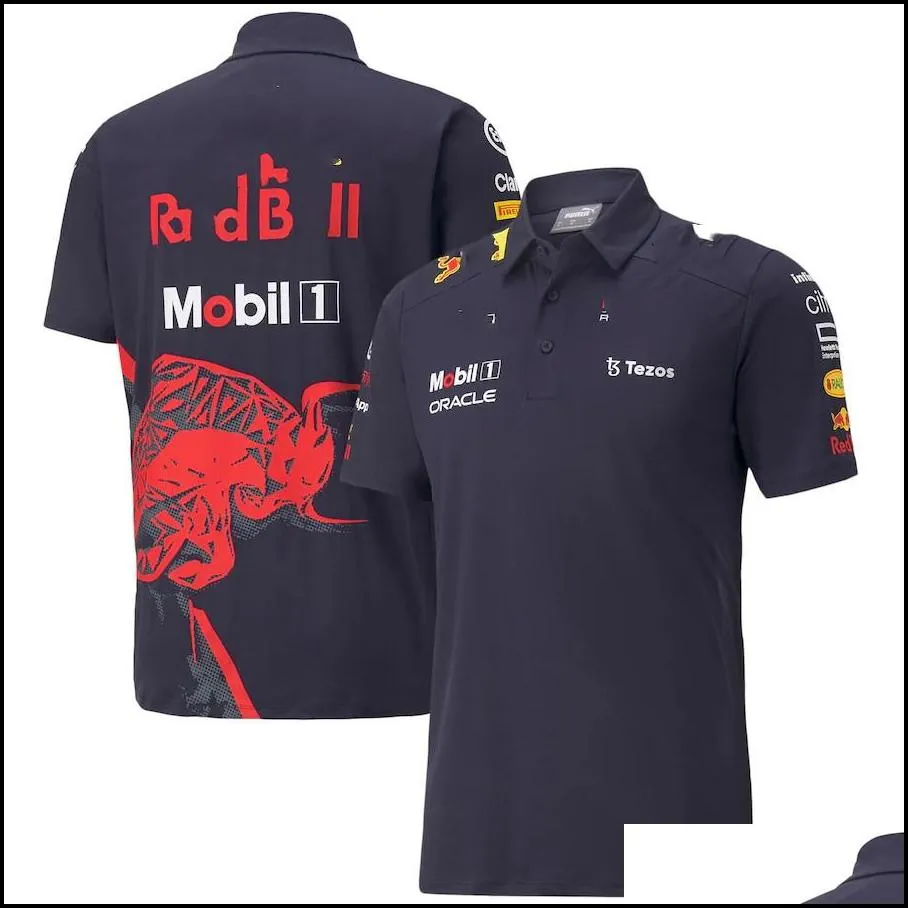 F1 Racing Polo Shirts Formula One Team Tshirt Official Teamer Driver T-Shirt New Summer Motorsport racing Red Short Sleeve Breathable Leisure