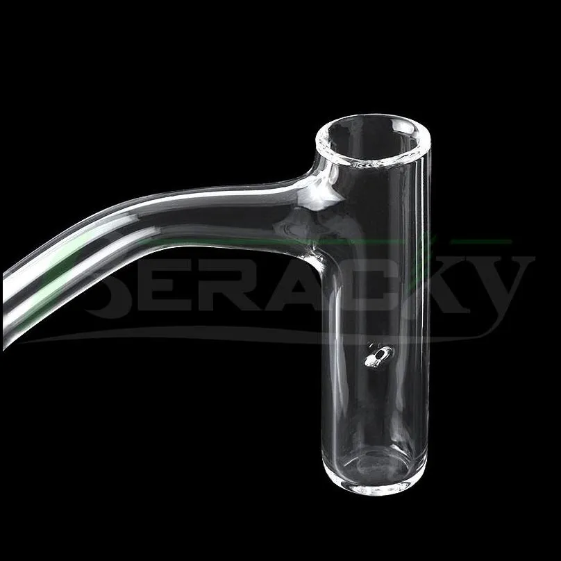 Beracky Full Weld Beveled Edge Smoking Quartz Finger Banger With Spinning Hole 2mm Wall 10mm 14mm 18mm Seamless Welded Auto Spinner Nail For GLass Water Bongs Dab