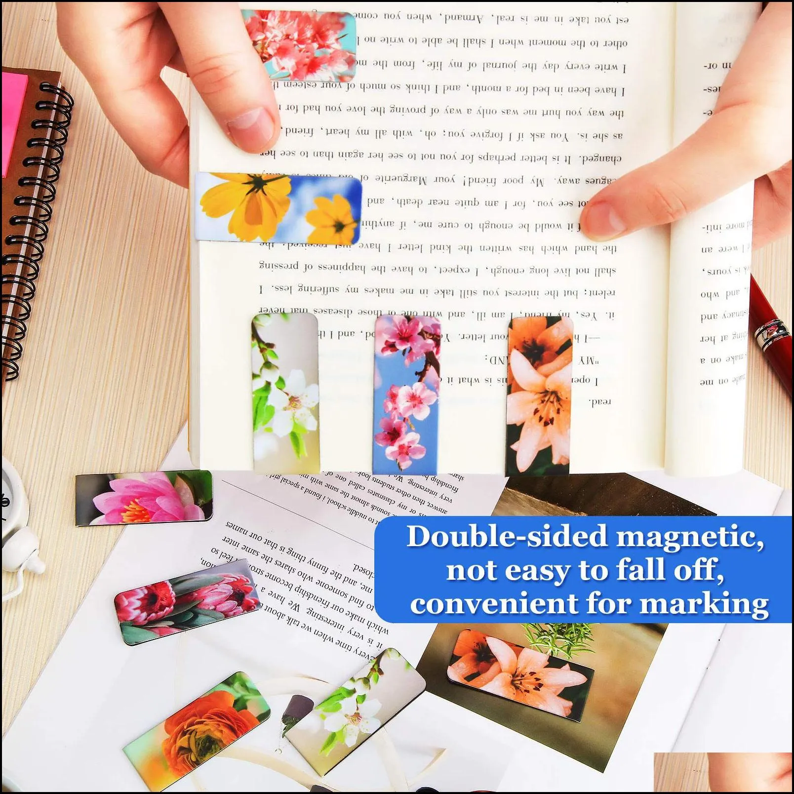 bookmark the flower magnetic bookmarks clips floral page markers assorted for school home office readers students magnet theme brhome