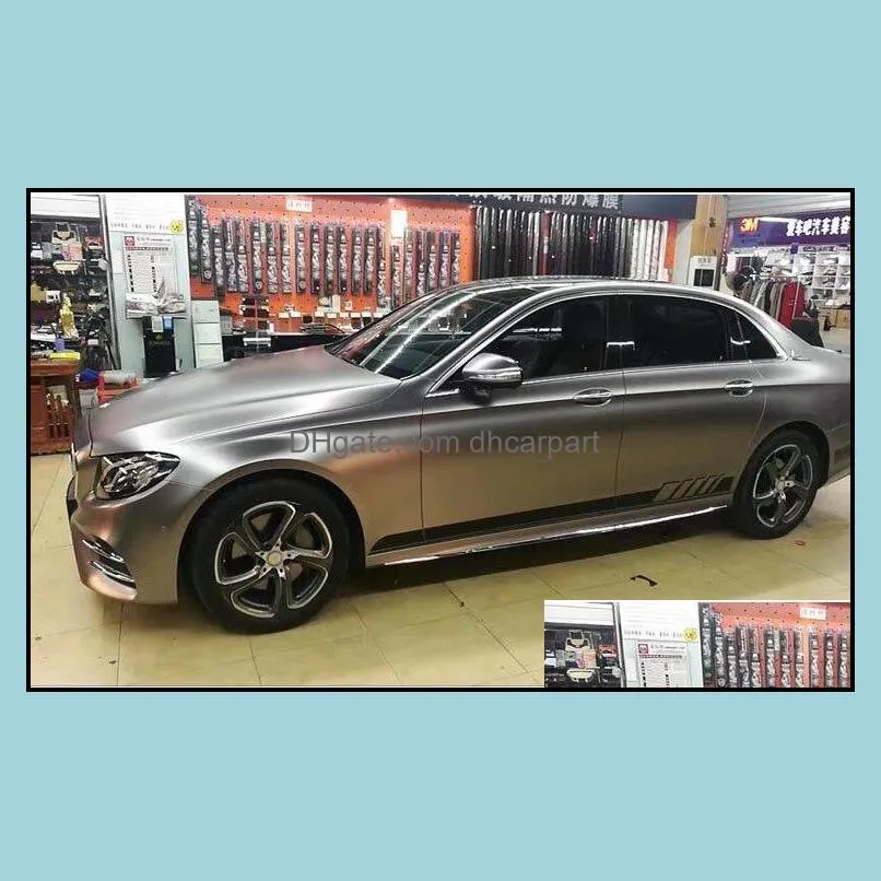 NEW 2pcs/Set Edition Auto Side Skirt Decoration Sticker For Mercedes Benz C Class W205 C180 C200 C300 C350 C63 AMG