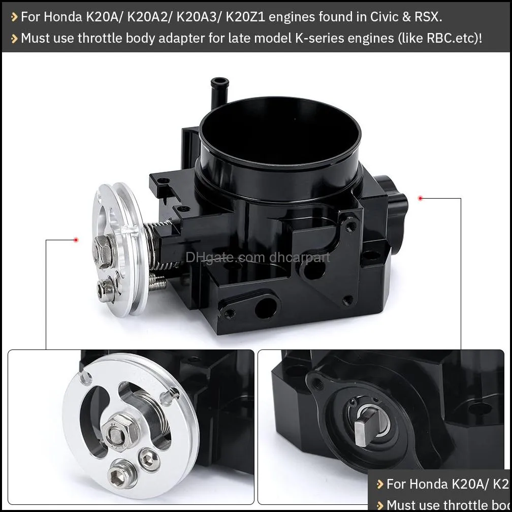 PQY - New THROTTLE BODY FOR RSX DC5 CIVIC SI EP3 K20 K20A 70MM CNC INTAKE THROTTLE BODY PERFORMANCE PQY6951