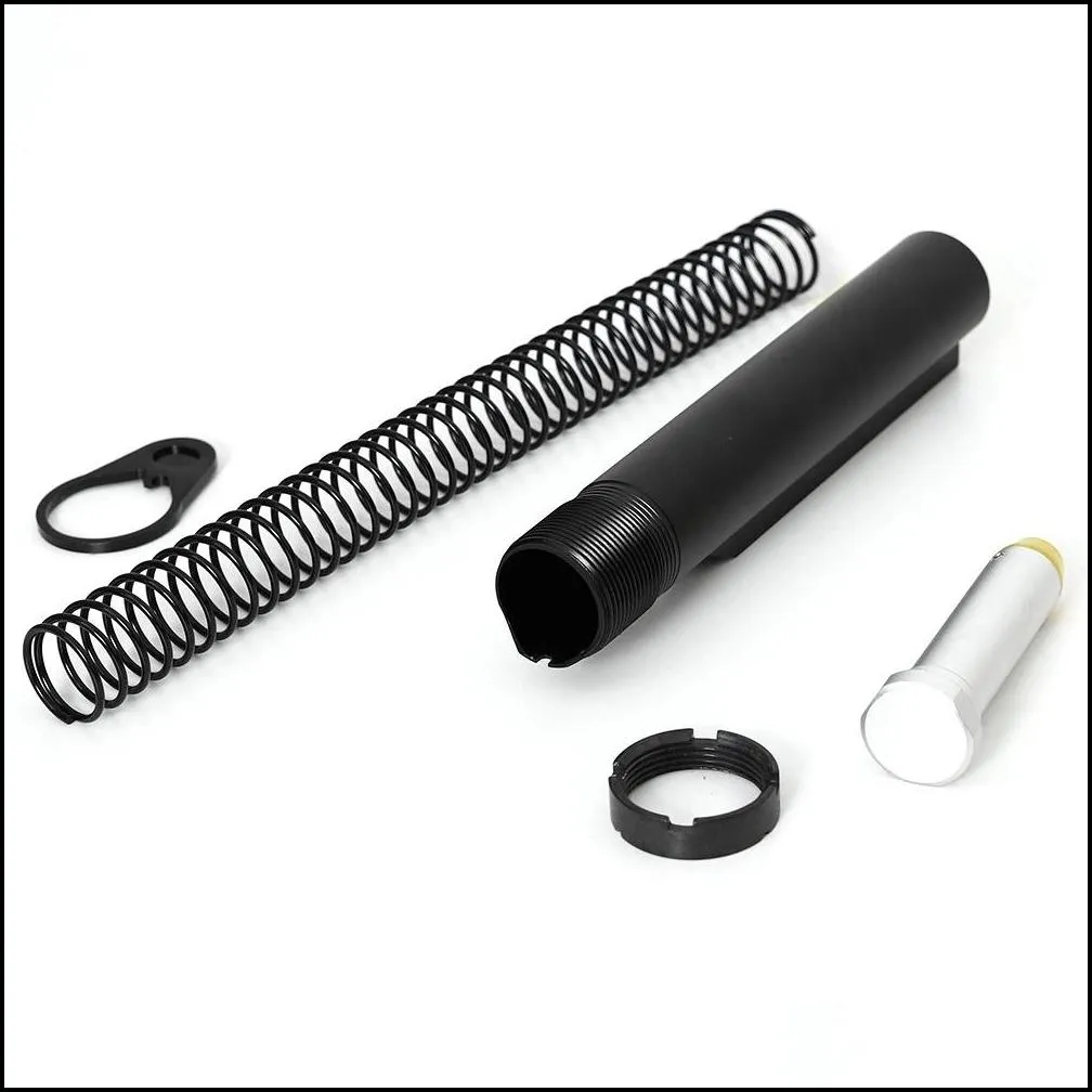 Tactical Accessories AR15 M16 M4 Buffer Tube five-piece Set Lower Parts Kit 6 Position Extension Assembly /Kit Combo Cylinder Rod End Plate Spring