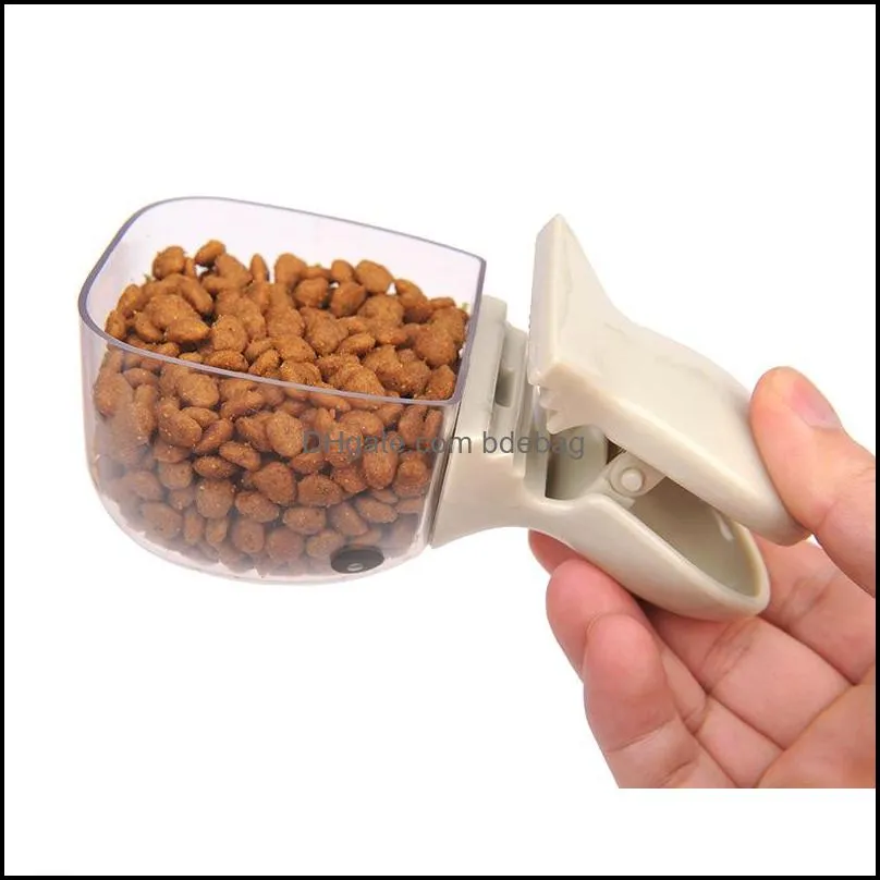 Cat Bowls & Feeders Cute duckbill pet spoon dog food shovel Teddy cat multifunctional food spoon cat food sealed -keeping clip