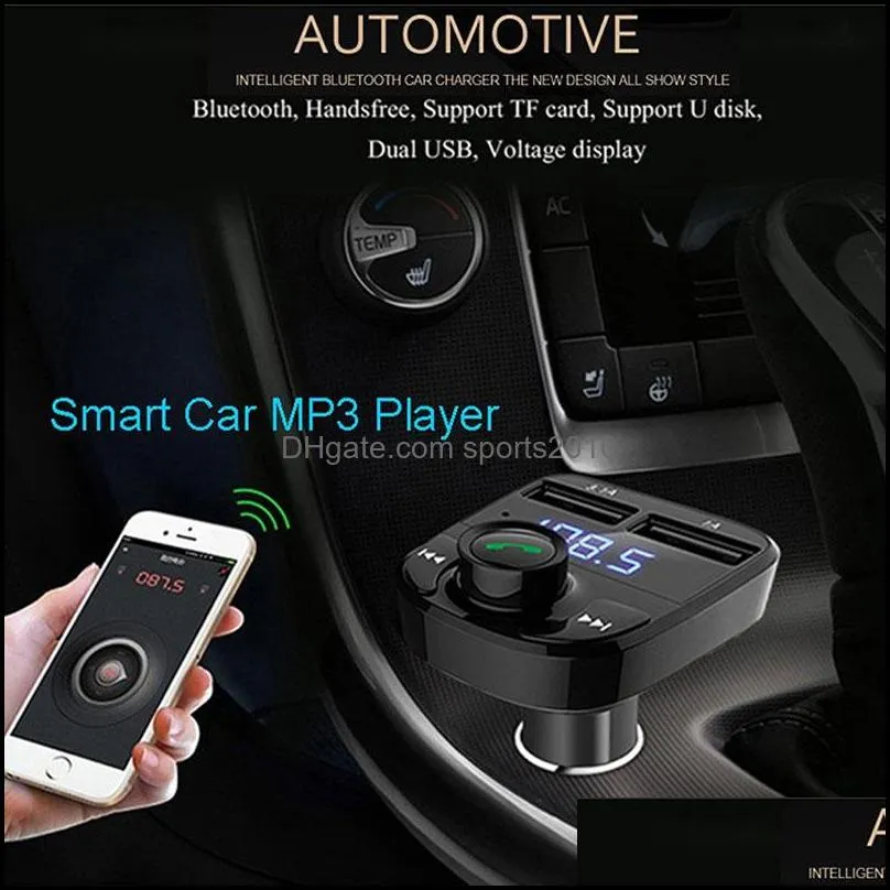 FM Transmitter Bluetooth Car Kit Handfree Car MP3 Audio Player Voltage Detection Noise Cancellation Dual USB Car 