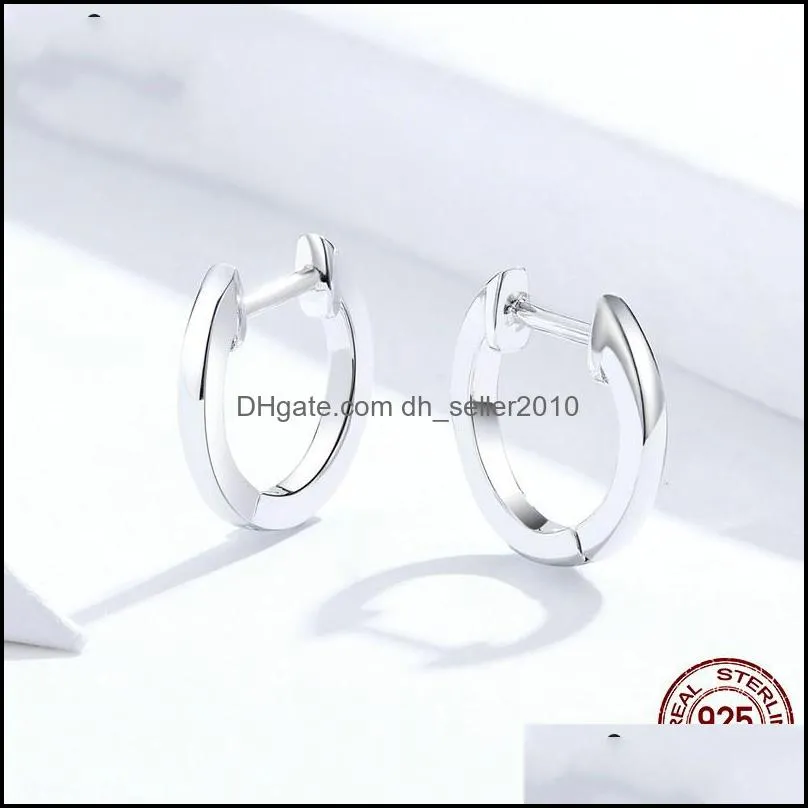 genuine sterling silver 925 hoop earrings for women 2 color tiny ear hoops rose gold color female jewelry brincos