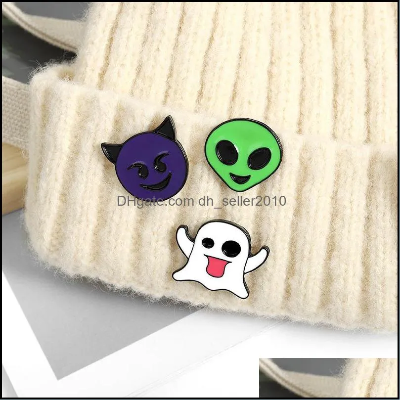 cartoon enamel brooch pin halloween jewelry pumpkin shaped alloy oil dripping brooches creative personality badge 1 6qs1 e3