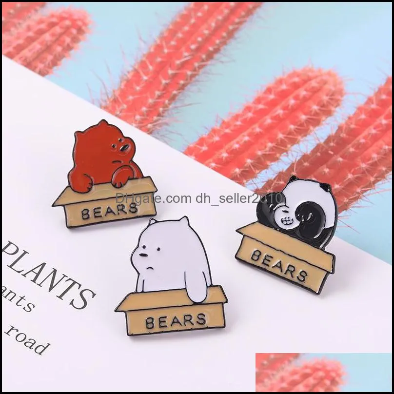 customized cartoon animal alloy brooch exquisite lovely panda enamel pin badge clothing accessories man women fashion enamel jewelry 1218