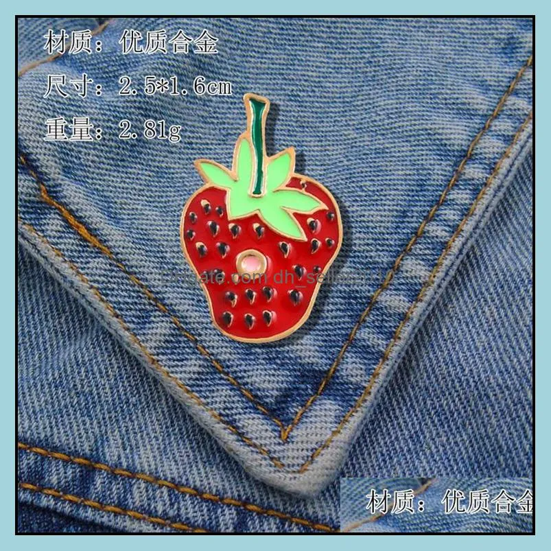 customized fruit banana brooch pineapple lemon strawberry cat hard enamel pin badge for men women cartoon funny cute metal lapel bulk 6031