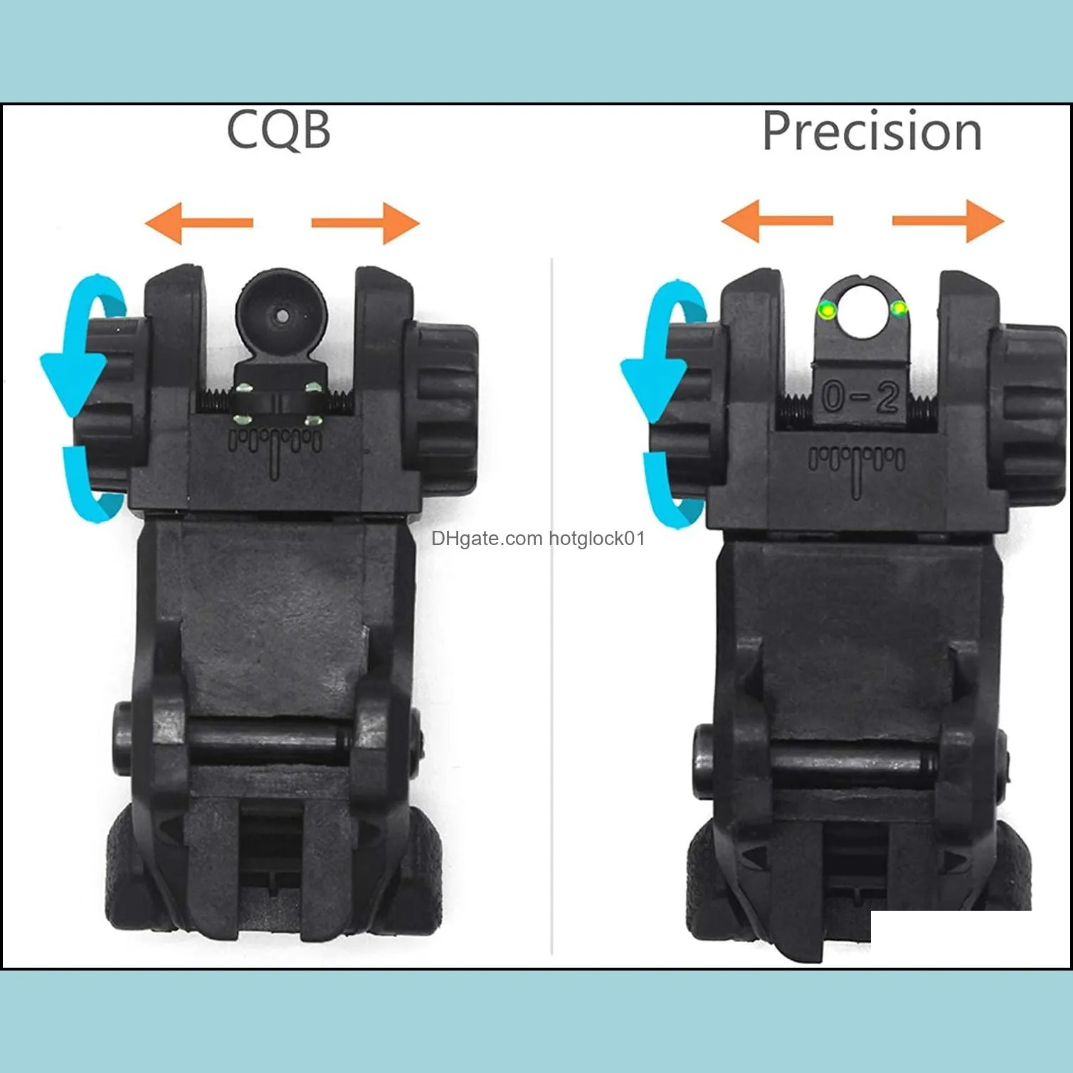 Hunting Accessories Polymer green red Fiber Optics front rear up Sight AR15 parts for M4 M16 rifle AR 15 Iron sight