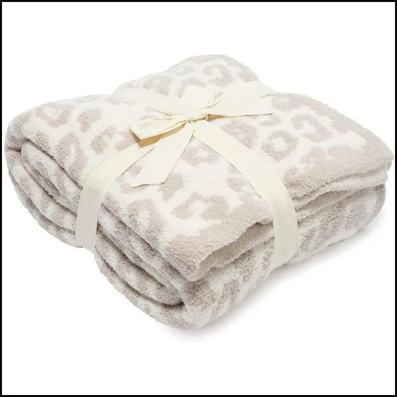 Blankets Leopard Print Sofa Blanket Cheetah Velvet Air-conditioning Suitable For Air Conditioning250H