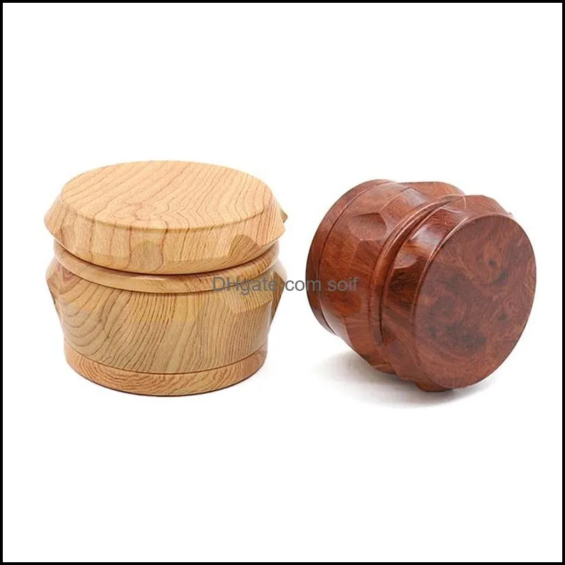 cigarette mill smoking accessorie grinders 4 floors drum type woodiness grinder diameter 40 55 63mm red and brown colour 15kl n2