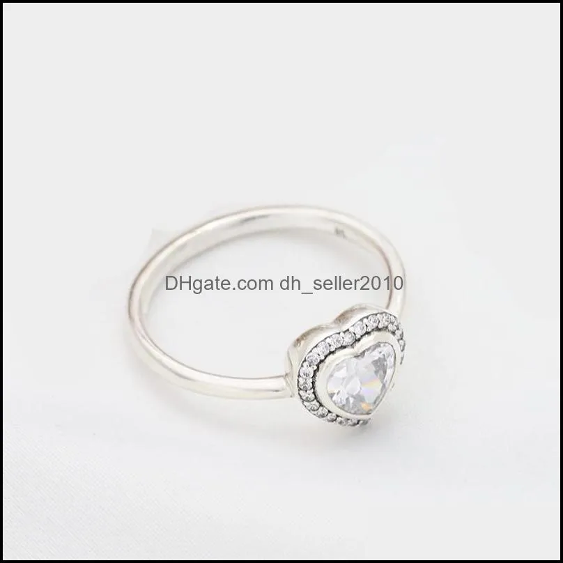 authentic 925 sterling silver rings sparkling love ring fits european  style jewelry 620 z2