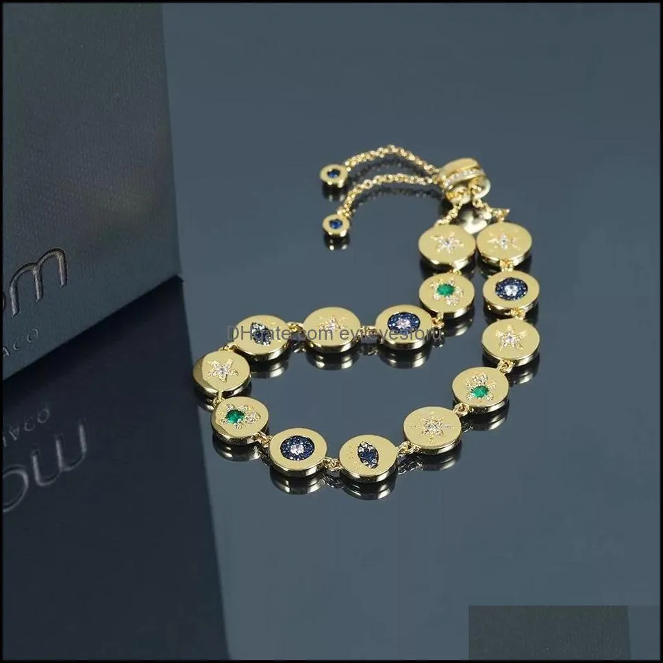 2019 french evil eyes bracelets gold high quality luxury chain bracelets for women lady gift cx2007242364