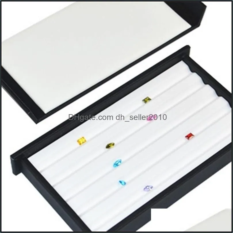 mute magnet cover superior leather diamond display box mini stone storage case gemstone jewelry holder organizer travel