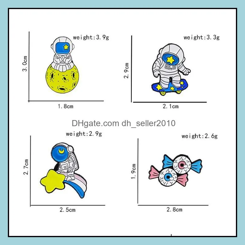 customized eye candy astronauts cartoon enamel brooch alloy badge men women cute funny jewelry for clothing bulk hard metal enamel pin 6096