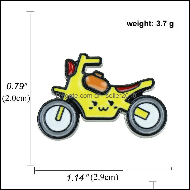 enamel armed lapel brooches pin creative punk cartoon motorcycle badge lovely alloy brooch clothing accessories 1 38dr e3