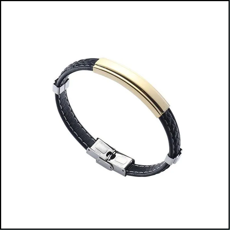 fashionable and creative silicone titanium steel couple bracelet stainless steel electroplating mens bracelet manufacturer direct