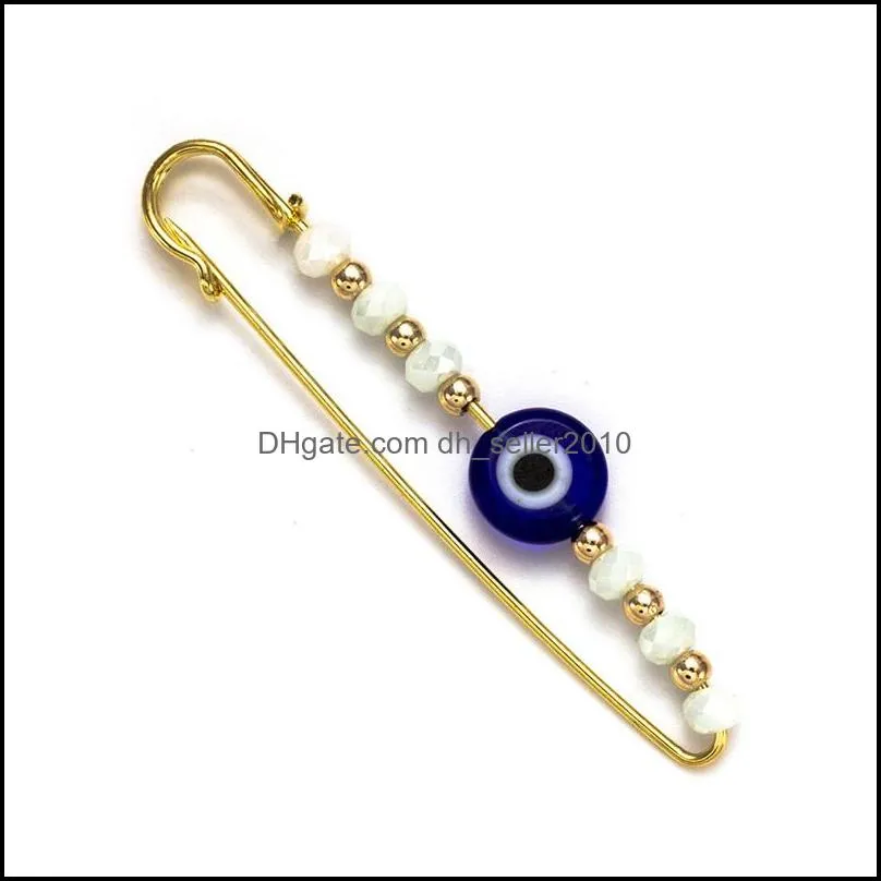 evil eye bead brooch purple white crystal pin jewelry gold brooch for women men kids diy gifts ey53551 1129 t2