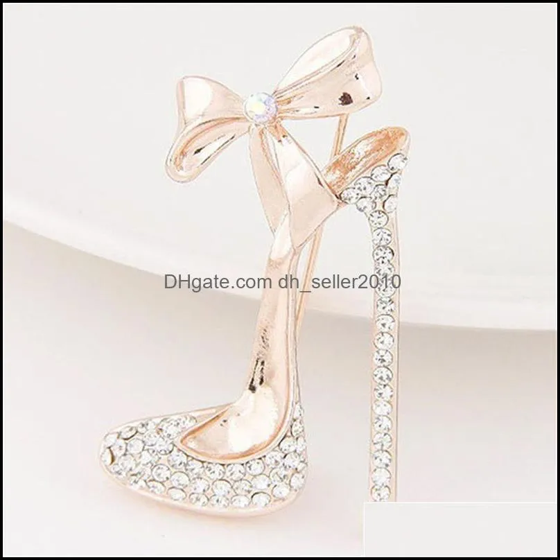 shoe brooch romantic crystal high-heeled shoes lovely brooches wedding party jewelry fashion new accessories brooches pins 101 k2