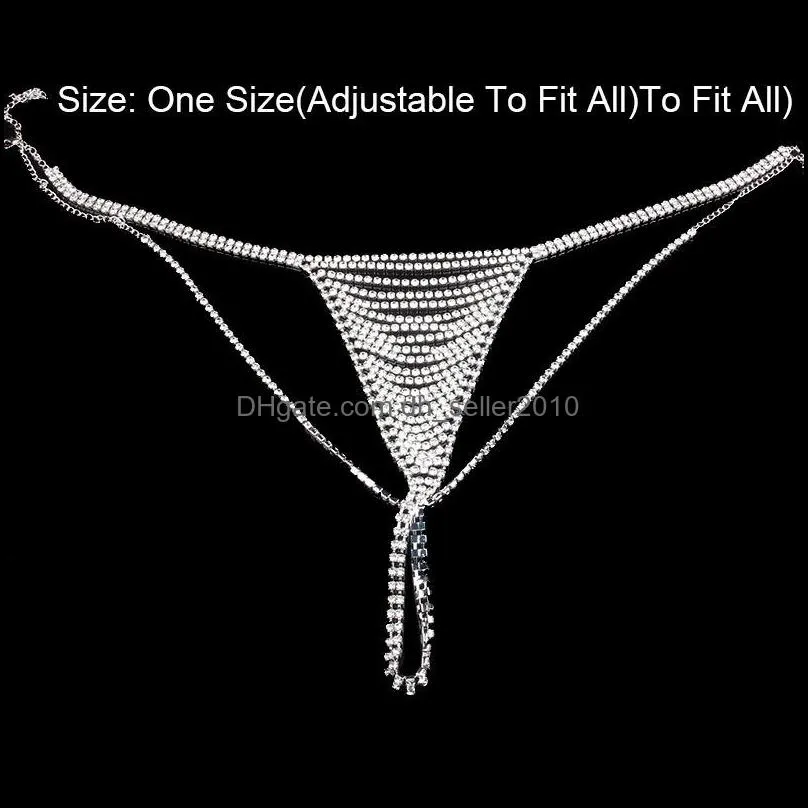 lady sexy bikini thong panties chain porno erotic underwear belly chain crystal body chain for women couple sexy jewelry t200508 824