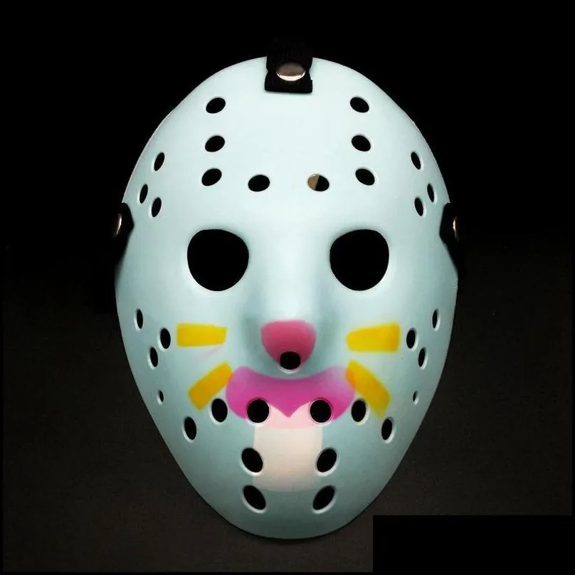 Masquerade Masks Jason Voorhees Mask Friday the 13th Horror Movie Hockey Mask Scary Halloween Costume Cosplay Plastic Party Masks FY2931