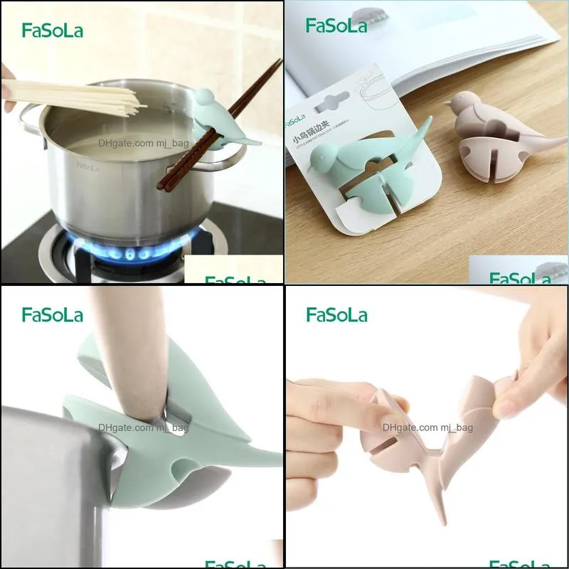 Kitchen Tools Bird silicone pot edge clip bracket colander hanging edge clip spatula clamp anti-overflow cover