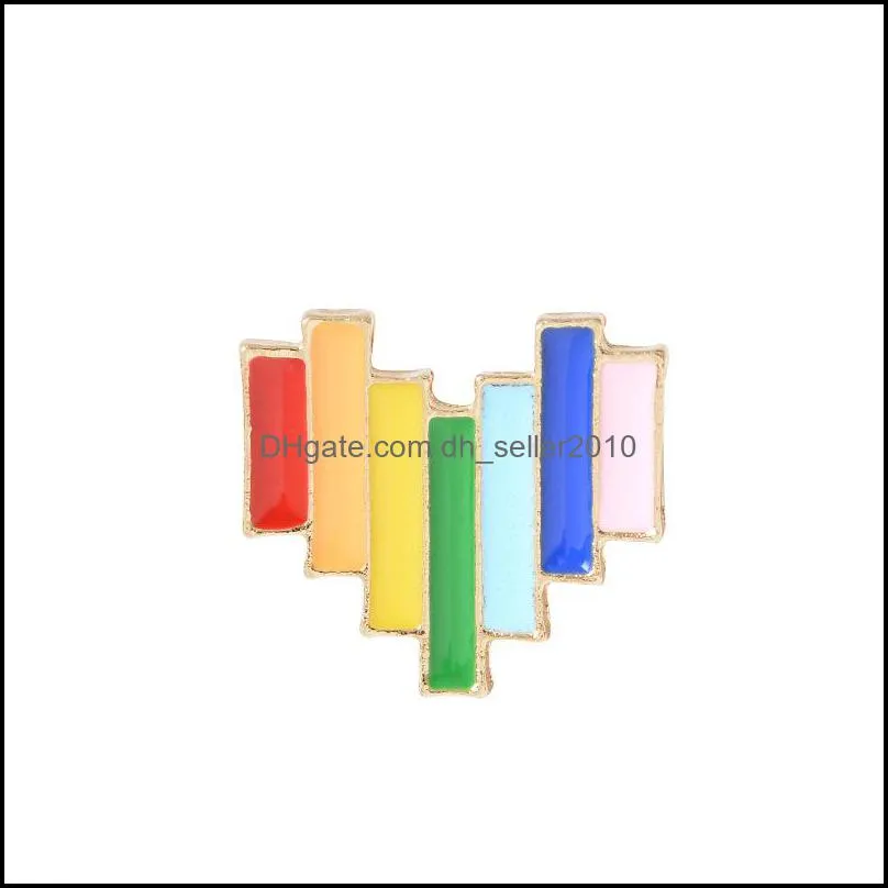 rainbow brooches gay lesbian pride pins colorful cartoon fashion jewelry accessories love gift women shirts lapel badge enamel 2802 t2