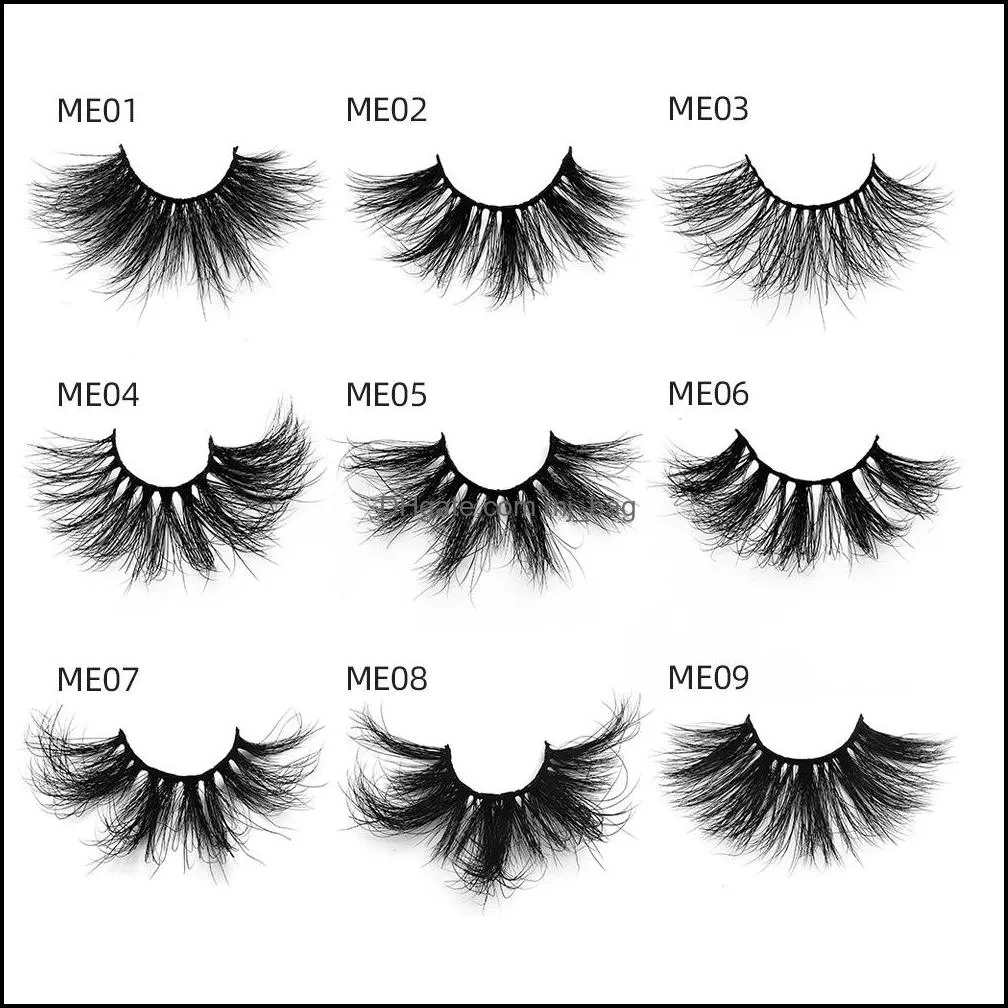 Party Supplies 25mm mink hair eyelashes thick naked hair European and American slender false eyelashes 3d three-dimensional