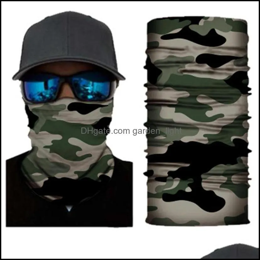 dhl outdoor seamless magic scarf ski camo half face mask neck warmer headband turban cycling mask