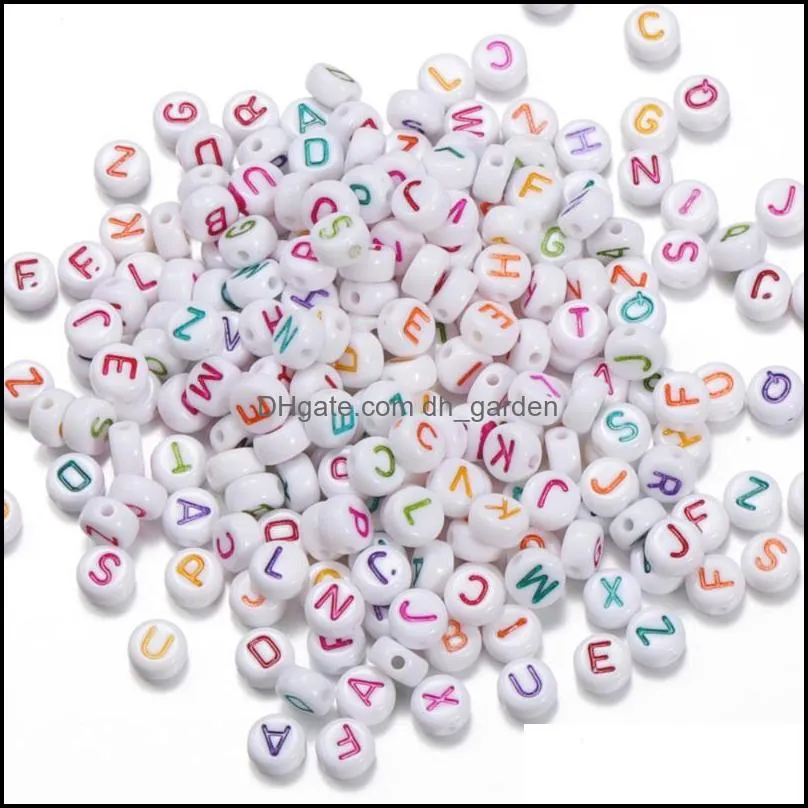 other 360/720pcs mixed letter acrylic beads round flat alphabet loose spacer for bracelet necklace accessory jewelry making diyother