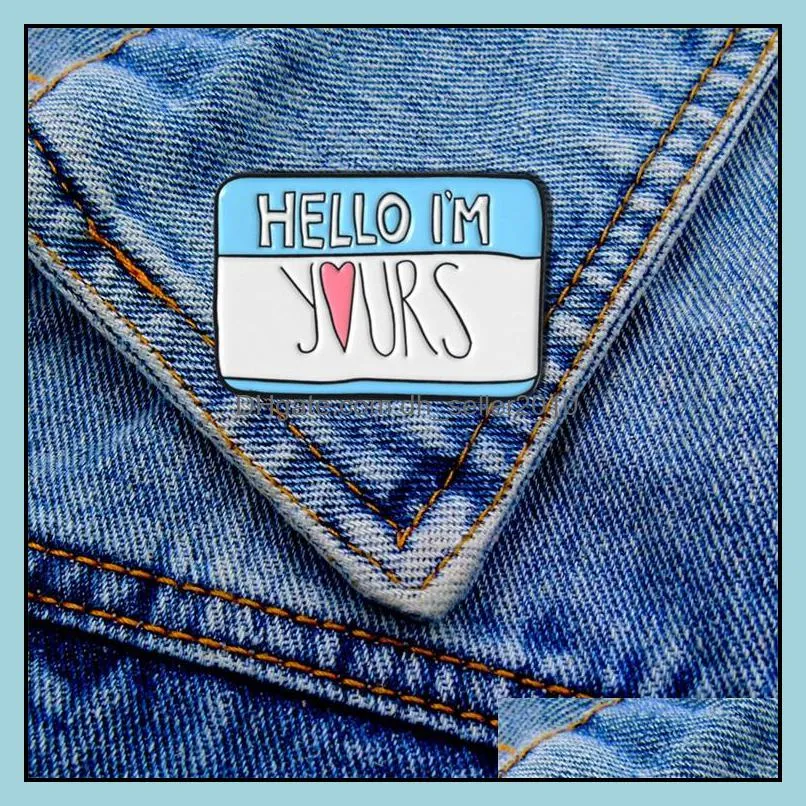 customized brooches alloy geometry sticky note hard enamel pin charms jewelry folder insignia brooches women girls billboard badge brooch 1081