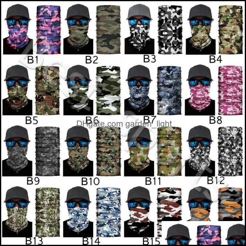 dhl outdoor seamless magic scarf ski camo half face mask neck warmer headband turban cycling mask