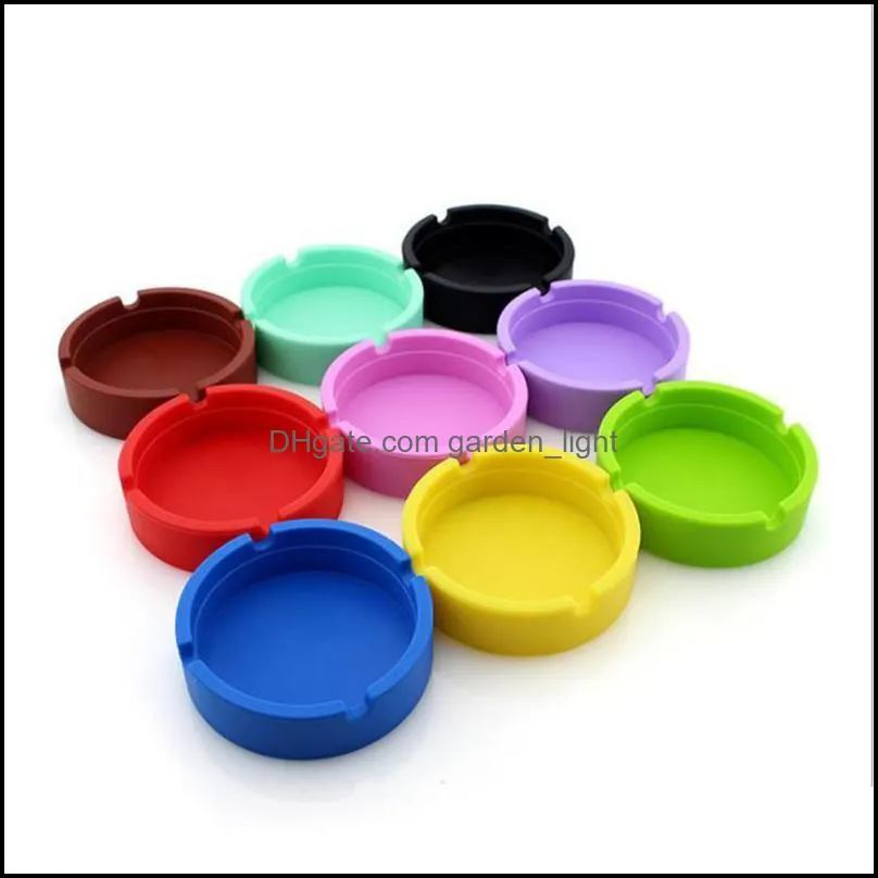 ups orders portable camouflage soft silicone rubber ashtray pluminous tray bracket anti-boiling multicolor cigarette holder